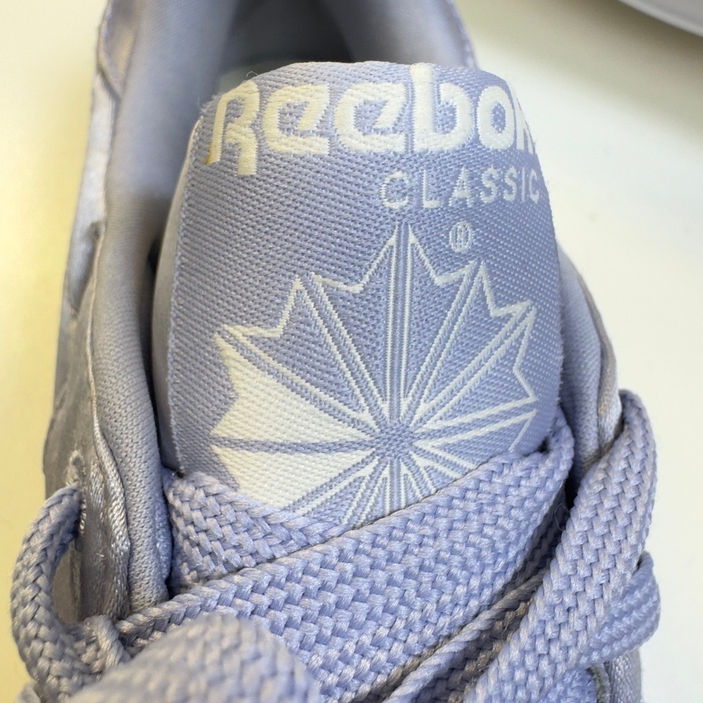 Reebok Classic Leather Satin Women's Size 8 Periwinkle Purple CM9801 Sneakers - Picture 12 of 16